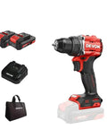 20V Brushless Cordless Drill Driver 55Nm Torque 10Mm Chuck With 2X5Ah Batteries, cordless drill and battery set for wood and metal drilling.