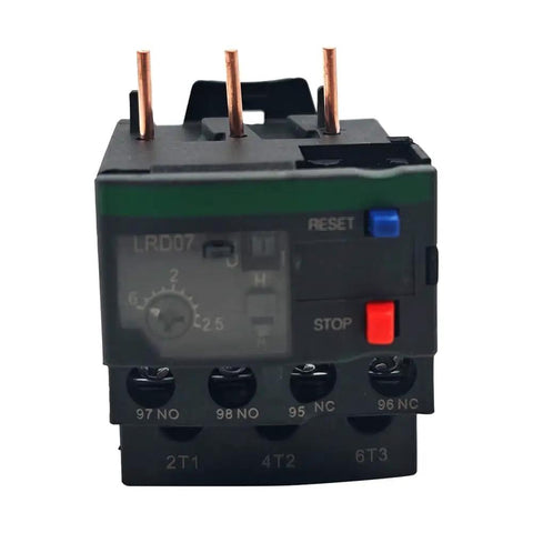 Front view of Thermal Overload Relay 1.6-2.5 A for LC1D Contactor Series with 1 NO and 1 NC auxiliary, AC/DC networks