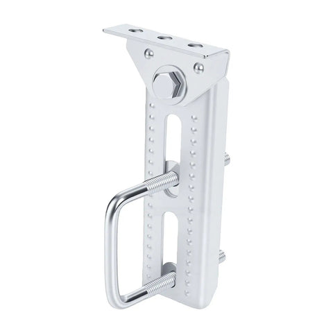 Side view of Four Pack Boat Trailer Bunk Brackets With 10 Inch Vertical Adjustment Beefed Up Cast Iron Top Brackets U Bolts Mounting Hardware