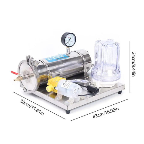 Heavy Duty Stainless Steel Carbon Filter Rig For Wine Beer Juice Kombucha Brewing Kickass Liquid Purification Setup With Dial Gauge And Slick Micro Mesh Screen For Super Fast Clarifying Sessions
