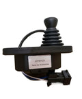 High Quality Replacement Excavator Joystick Assembly Part Number 7919040044 front view with black control lever and connector.