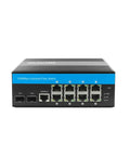 8 Port PoE Plus Industrial Gigabit Ethernet Layer 2 Managed Switch With 8 Gigabit Ports 2 SFP Slots front view