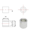 Technical drawing and dimensions of metal round column for POM Big Pulley Wheel Kit With 13 Pulleys, 10 Hexagonal Eccentric Columns, And 20 Round Columns For Ender 3 CR10 3D Printers