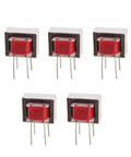 Five Pack EI14 Audio Isolation Transformer 600 600 Ohm 1 To 1 Coupling Transformer For Audio Gear, red encapsulated coils