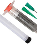 Lead Free No Clean Solder Paste Sn42 Bi57.6 Ag0.4 Low Temperature Melt 138C 281F For Surface Mount Rework SMD Syringe 5cc 15g T3