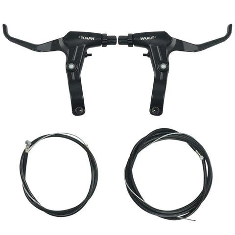 Universal Bike Brakes Set Front And Rear For Mountain And Road Bikes With V Brakes Inner And Outer Cables Levers And Wrench Kit Black