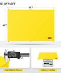 Heavy Duty Welding Blanket 10x12 Fireproof Spark Guard, yellow cover, measures 4x6 ft, detail of thickness and weight shown.