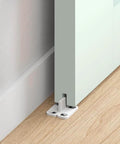 Barn Door Floor Guide for Smooth Sliding Doors, Bottom Guide Floor Mounted Closet Door Hardware With Screws, installed view