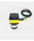 High Precision 400mm Stroke Displacement Sensor With Pull Motion Position Draw Wire Encoder For Cylinders And Test Rigs Industrial Runs Push Pull Output CESI S400, black unit with cable