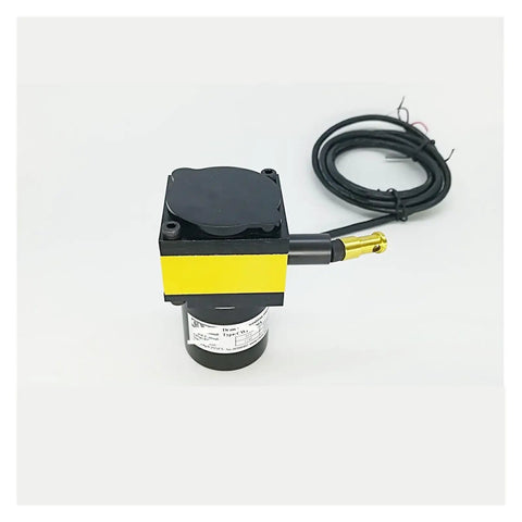 High Precision 400mm Stroke Displacement Sensor With Pull Motion Position Draw Wire Encoder For Cylinders And Test Rigs Industrial Runs Push Pull Output CESI S400, black unit with cable
