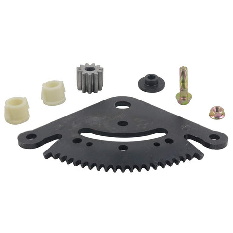 Steering Sector Plate And Pinion Gear Bolt On Replacement Kit For LA Series Lawn Tractors LA100 LA105 LA120 with bushings and gear