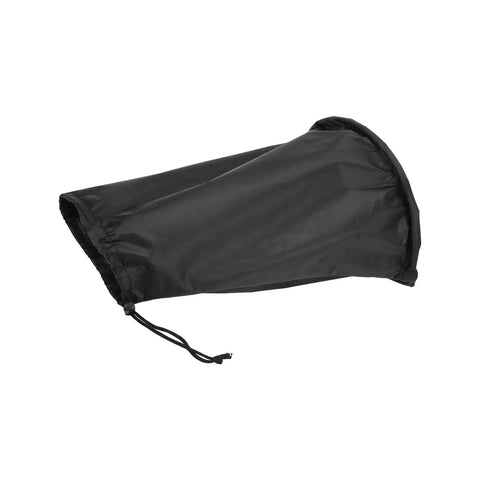 Hella Solid EV Charger Port Cover With A Super Snug Magnetic Seal And A Lightweight Foldable Shape To Keep Your Electric Cord Dry And Fully Shielded From Gnarly Weather Outdoors, black waterproof cover folded with drawstring.