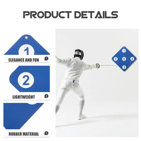 Two Piece Rubber Fencing Targets Wall Mounted Weatherproof Practice Targets for Fencing and Archery Blue Color Built Tough