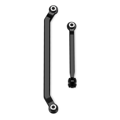 Beefed Up One Eighteenth Aluminum Steering Link Set For Redcat Ascent 18 RC Crawler Upgrade Black Anodized Heavy Duty Precision Engineered For Ultra Smooth Steering And Rock Solid Control Front And Rear Link Replacements. black aluminum steering links for 1/18 RC crawler