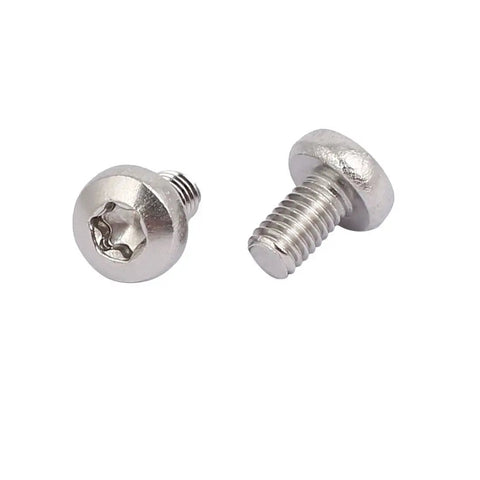 Top Shelf M3 X 5Mm Button Head Torx Screws Featuring T10 Drive crafted from 304 stainless steel, showing two silver screws.