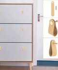 Dresser with Six Pack Leather Drawer Pulls For Dresser And Cabinet Soft Leather Knobs Khaki Color With Easy Screw Installation