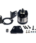 Planetary Gearbox One To Five Transmission Case For D90 One Tenth Scale RC Crawler Car Upgrades, aluminum parts and screws displayed