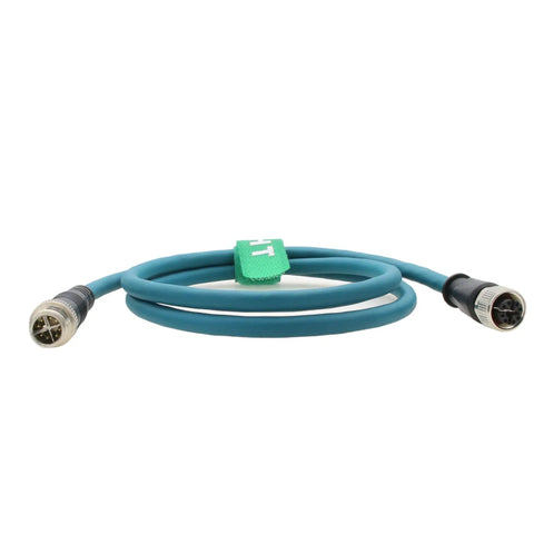 M12 8 Pin X Coded Ethernet Extension Cable Adapter For Vision Sensors And Barcode Readers Male To 8 Pole Female 2M Length