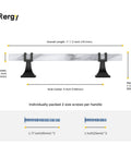 Dimensions and size details of Marble Drawer Pulls and Knobs 10 Pack White Marble and Black 5 Inch Hole Center T Bar Hardware.