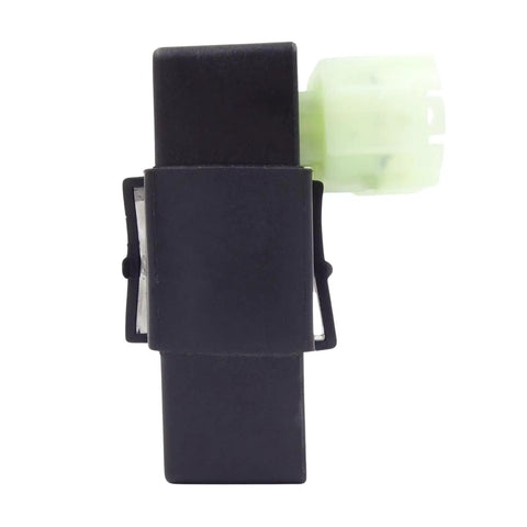 Side view of a Gy6 6 Pin AC CDI Box Fits 49cc To 250cc Scooters ATVs Dirt Bikes Go Karts And Mopeds with connector visible