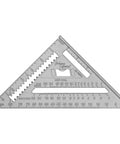 Professional Aluminum Rafter Square 7 Inch with CNC Edges showing clear scale markings for precise angles and cuts.