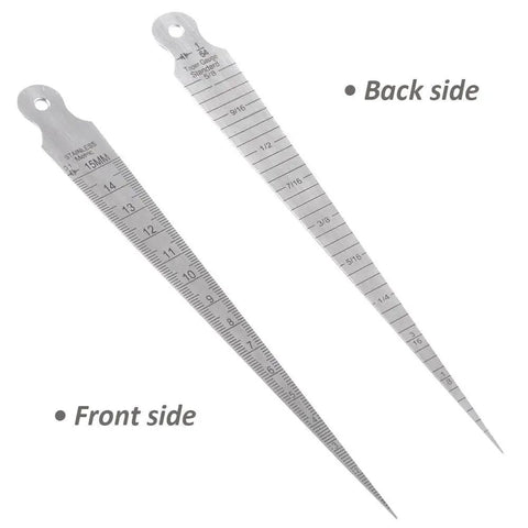 Handy Pocket Size Taper Gauge 1-15mm 1/64-5/8 Inch Stainless Steel Welding Gauge Inch And Metric Feeler Gap Tool With Laser Engraved Increments Rust Resistant Readable For Precise Welds