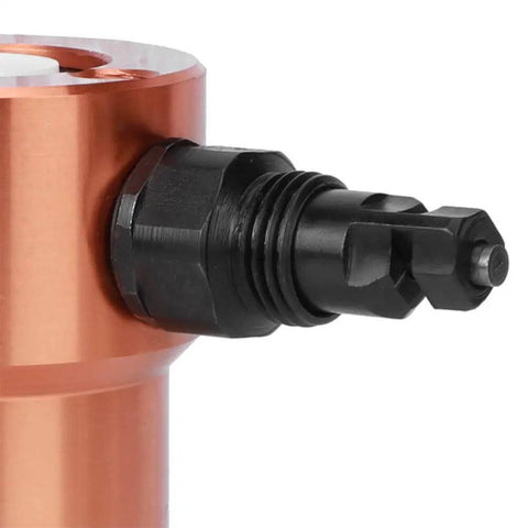 Close-up of the Double Head Metal Nibbler Drill Attachment for Sheet Metal Dual Head Nibbler Tool for Auto Body Repair HVAC Ducts