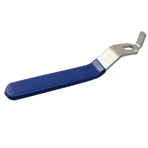 Stainless Steel Lever Handle Replacement For DN20 Ball Valve, Chrome Plated Quarter Turn With Blue Plastic Grip, Nonrusting, Comfortable