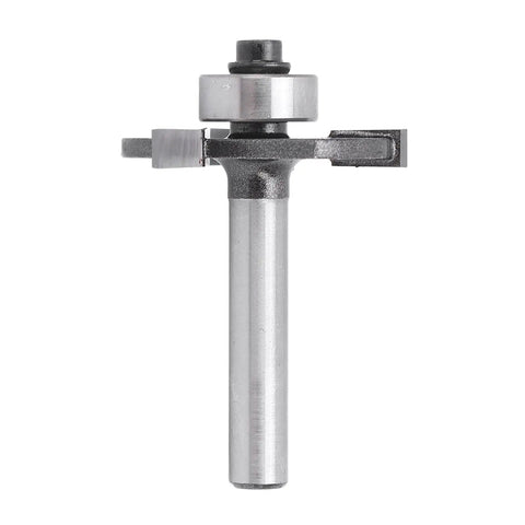T Shaped Router Bit With One Quarter Inch Shank, Three Teeth Ball Bearing Slotting Cutter For Wood And Plywood, Five Thirty Second Inch Cutting Height