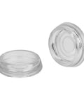 Set Of 12 Clear Glass Furniture Coasters Round 2 9/16 Inch Floor Protectors For Chairs Tables And Sofas Elegant Caster Cups For Hardwood
