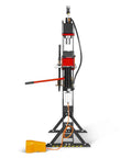Built Tough 20 Ton H Frame Shop Press With Air And Hydraulic Power, Fully Welded Steel Frame, Safety Guard, Foot Pedal Control, And Movable Ram Head For Easy, Precise Pressing HSP20 front view with foot pedal and hose