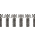 Titanium M6 Small Flange Hex Bolts Pack Of 6 With 1.0mm Pitch, lengths from 10mm to 100mm, lightweight, corrosion resistant, Grade 5 titanium.