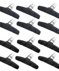 Six Pairs Bike Brake Pads With Hex Nuts And Spacers For Cruiser Mountain Bikes And MTB, Heavy Duty Rubber And Metal, Quieter
