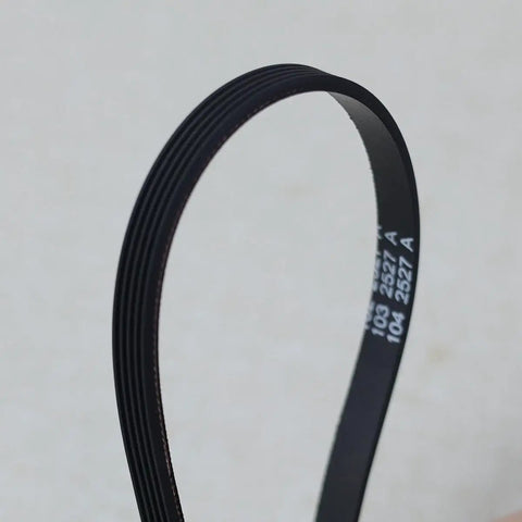 Top Notch 8439-01 Serpentine Drive Belt Replacement For Turbo Cat EX Series Vacuum Power Nozzle close-up view of durable black poly-V material.
