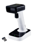 Portable Bluetooth 1D And 2D Barcode Scanner With LCD Display And Stand, Cordless Handheld Gun For Inventory, No Software Needed