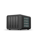 Heavy Duty Hybrid Storage Enclosure Featuring Four Sata Drive Bays And Four Nvme Slots For Up To 152TB of data and speed.