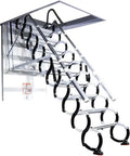 Solid As A Rock Electric Attic Ladder With Remote Control Folding Ceiling Stairs, 27x39 inches, heavy duty steel design.
