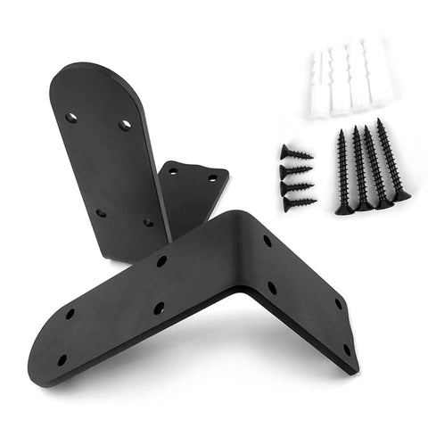 Built Like A Tank Heavy Duty L Shaped Shelf Brackets 2 Pack 9.8 Inch Wall Mount Support Frames For DIY Shelving Rust Proof Steel Holders with screws.