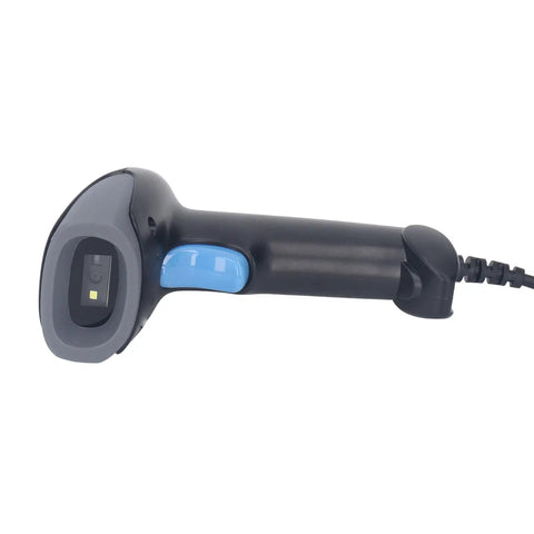 Dead On Accurate Usb Wired Barcode Scanner For Swift Retail Transfers And Warehouse Tracking Reads 1D And 2D Codes No Sweat Direct From Displays Or Receipts Crafted In Resilient Abs Shell For Your Daily Grind, showing handheld design with cable.