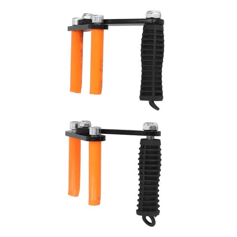Pro Crew Approved Built Tough Heavy Duty Plywood Carrier And Panel Lifting Clamp Designed For No Sweat Hauling Glass Drywall Sheets Stainless Steel Puller, showing orange grips and black frame.