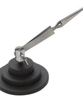 Third Hand Soldering Station With Four And A Half Inch Cross Locking Tweezers for jewelry making and metalworking bench work.