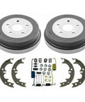 Top Tier Rear Brake Drum And Shoe Kit For Toyota Camry 1992-2005 Plus Solara Fitment With Durable Non Asbestos Organic Pads And Patina Finish To Keep Your Ride Sick. Rear drum brake kit with shoes, springs, and hardware for Toyota Camry