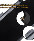Close-up of metal screw interface on Replacement Sun Visor Vanity Mirror Covers Pair For Porsche 996 997 911 986 987 Black