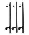 Tough Wall Mounted Stair Handrail Crafted From Heavy Duty Stainless Steel With A Sleek Black Baked Finish And Rock Solid Anti Corrosion Modern Stair Railing For Dependable Indoor Home Support mounted on a wall.