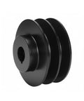 Beefy Cast Iron V Belt Pulley For Electric Motors, Single Groove Sheave, 0.875 Inch Bore, Heavy Duty Power Transmission For Industrial Machines, Reliable Torque Carrier And Long Life Replacement Part close-up