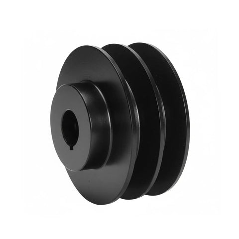 Beefy Cast Iron V Belt Pulley For Electric Motors, Single Groove Sheave, 0.875 Inch Bore, Heavy Duty Power Transmission For Industrial Machines, Reliable Torque Carrier And Long Life Replacement Part close-up