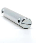 Heavy Duty Zinc Plated Cross Dowel Barrel Nuts Compatible With Ikea 121214 Furniture Hardware Built Tough Double Assembly Joiners Fits Like A Champ For Beds And Tables Set Of Two, close-up view of the shiny metallic barrel nut.