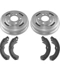 Premium Rear Brake Drum Shoes Springs 4 Piece Kit Fits Ford Escape Mazda Tribute Mariner 2001-2007 High Mileage Heavy Duty Performance Upgrade For Left Right Install rear brake drums and shoes