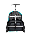 Durable Lawn Sweeper For Leaves And Grass Clippings, No Fuss Maneuvering 3.2 Cu Ft Mesh Hopper, front view