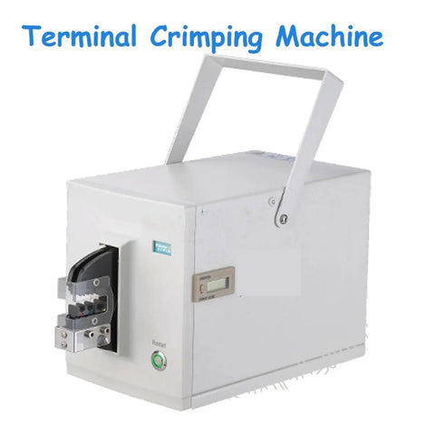 High Performance Electric Terminal Crimping Machine For Wire Line Pressing, compact design with handle for easy portability.
